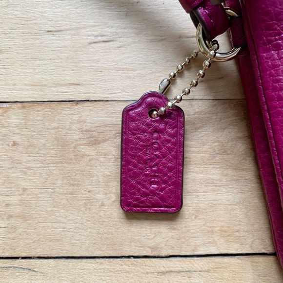 Coach Leather Wristlet in Plum Purple - Picture 6 of 11